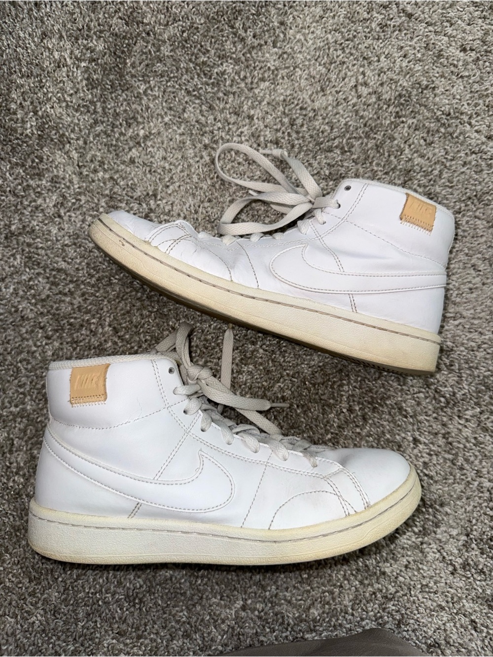 Nike Court Royale 2 Mid White Leather High Top Sneakers - Size 7 Women’s